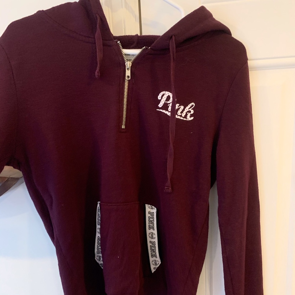 Pink Half Zip Sweatshirt